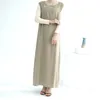 Etnische Kleding Vrouwen Mouwloze Maxi Jurk Moslim Onder Abaya Dubai Turkije Kaftan Eid Ramadan Islamitische Arabische Gewaad Bodems Abaya Gown