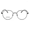 Okulary przeciwsłoneczne ramy wielokątne retro tytanowe metalowe okulary rama ultra światła krótkowzroczność Kobiety loparne okulary niebieskie Oculos