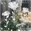 Decorative Flowers & Wreaths Organza Handmade Silk Big Flower Wedding Road Guide Chrysanthemum Diy Party Window Decoration 50Cm/60Cm70 Dhc9Q