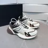 Design Uomo Sneakers Scarpe Scarpe da ginnastica in tessuto tecnico in pelle nabuk Suola runner ondulata Sport unisex EU38-46