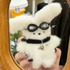 Bierek kreskówki pluszowy brelok pilot rabbit pies zwierzę słodkie lalki klawisze w torbie pierścienie plecak wisiorek dla dziewcząt prezent urodzinowy