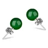 Stud 2023 Stud Natuurlijke Agaat Kralen Studs Voor Vrouwen 6 Mm 8Mm Luxe Ronde Kralen Oorbellen Fashion Design Koperen Meisjes Oor Charme Otovg