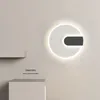 Lâmpada de parede moderna lâmpadas led minimalista branco preto para cabeceira corredor varanda quarto luzes casa arte decoração iluminação interior