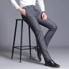 Pantaloni da completo da uomo Pantaloni eleganti da uomo primaverili Pantaloni da ufficio dritti Pantaloni formali da uomo Pantaloni eleganti neri da uomo 240222