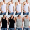 8 Pcs Cotton Mens Sleeveless Tank Top Solid Muscle Vest Men Undershirts O-neck Gymclothing Tees Tops Body Hombre Men Clothing 240220