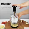 Atacado Frutas Vegetais Ferramentas Handpressing Cortador Manual Cebola Chopper Alho Crusher Mash Device Dicer Mixer Kitchen Drop Delivery Home G Dhvhq