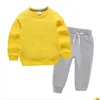 Clothing Sets Childrens Brand Tracksuit Boys And Girls Sports Suits Spring Sweatshirt Hoodie Outdoor Causal Clothes 2 Piece Teenager Dhnca