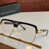 991 Montures de lunettes carrées vintage en or noir pour hommes Lunettes de soleil à monture optique à jante complète en or noir Nouveau avec Box2582