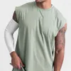 Herren-Tanktops, ärmellose Hemden aus Baumwolle für Herren, lockere Weste, Fitnessstudio, Bodybuilding, Fitness-Tanktop, Workout, atmungsaktiv, O-Ausschnitt, lässig, Übergröße, Unterhemd, L2402