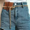 Mode élégante dames taille chaîne chaîne en métal sauvage mince ceinture femmes robe décoration ceinture bohème mince Belt2893
