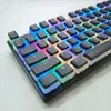 108 клавиш Pudding Keycaps для ПК, игровой переключатель, механическая клавиатура, RGB геймерская клавиатура, синий, черный, коричневый, черный переключатель 240221