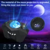 Star Lights Aurora Galaxy Moon Projector met afstandsbediening Sky Night Lampen Kinderen Volwassenen Gift Bluetooth Music Ser Home Decor 240220