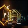 Andra evenemangsfestleveranser Anpassade LED -upplysta MOET Chandon Champagne Bottle Cage Locking Box Presenter VIP Service Crown GLORIFI DH36A