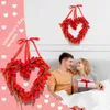 Dekorativa blommor Alla hjärtans dag Tulpan Heart Shaped Wreath Wedding Anniversary Garland Decoration Proposal Scene Home Props