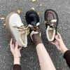 Klädskor vintage kvinnor hösten bekväm snörning plattform oxford loafers casual college student
