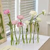 6/8st Glass Flower Bottle Glass Test Tube Vase Modern Dekorativ växt Vase Set For Flowers Wedding Home Decoration 240219