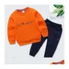 Ensembles de vêtements 1-13 ans enfants enfant en bas âge garçon vêtements ensemble marque de mode logo imprimé haut à manches longues avec pantalon enfants bébé automne tenue DH23H