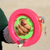 Kite Reel Winder Fire Wheel String Flying Handle Tool Twisted String Line Outdoor Round Blue Grip For Fying Kites 200M 240223