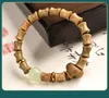 Strand Green Sandalwood Bracelet Bamboo Joint Elevated Flower Pear Playful Cultural And Buddhist Bead