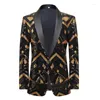 Men's Suits Golden Black Sequin Blazer Performance Dress Host Nightclub Wedding Single Jacket