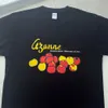 T-shirt das mulheres Estilo Retro Fruta Impressão Verão Casual Camisetas Homens Mulheres Manga Curta Solta Algodão Tops Crewneck 80s 90s Tees Gráficos J240224