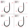 Accessoires 1000pcs Iseama Fishhooks No Loch 115# hohe Kohlenstoffstahl Ein -Haken Karpfenfischerei Schwarzer Kreis Seelang