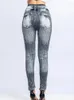 Kadın Tozluk Mavi Yanlış Kotlar Zarif Kadın Giysileri Günlük Yüksek Bel Seksi Jeggings Bayanlar Esnek Uzun Pantolon