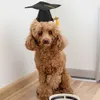 Cão vestuário pet graduação chapéu pequeno filhote de cachorro chapéus acessório traje boné pano para tampas decorativas