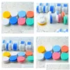 Other Vision Care Wholesale Contact Case Lens Color Transparent With Colors Cases Left And Right Different Drop Delivery Heal Dhvjt Dhult