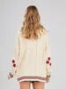 Women's Sweaters Women's Open Front Stars Embroideried Cable Knit Cardigans Button Down Sweater Outwear