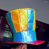 Berets Y166 Amusement Park Clown Hat All-Match Men Circus Vintage Party Flat Top Show Bonnet Cosplay