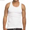 Herren Tank Tops Männer Muskelwesten Baumwolle Unterwäsche Ärmelloses Tank Top Solide Muskelweste Unterhemden O-Ausschnitt Gymclothing Bodybuilding Tank TopsL2402