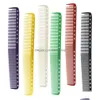 Saç Fırçaları 23cm 6 Renk Mevcut Japonya Kuafat Kesme Tomberi Saç stilini için Profesyonel Berber Dayanıklı Reçine Saç Kesimi 6 PCS/LOT DR DHK4T