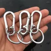 キーチェーン1-5PCS Gourd Buckle Climbing Stainless Steel Car Strong Carabiner Shapeキーチェーンアクセサリーメタルキーチェーンリング