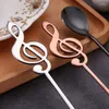 Dinnerware Sets 1/2PCS Coffee Spoon Tableware Mug Stirring Stainless Steel Dinner Teaspoon Music Bar Ice Utensils Kitchen