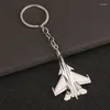 Keychains 100pcs/lot Metal Plane Keyholders Creative Zinc Alloy Aircraft Key Chains