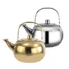 Bouilloire à thé Portable avec passoire, bouteilles d'eau, cuisinière à gaz, théière en acier inoxydable bouilli, sifflante, grande capacité