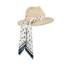 Summer Women Wide Brim Hatts Straw Hat Famous Designer Brand Letter Printing Sun Protese Beach Personlighet flicka utomhus solskade platt mössa modetillbehör