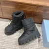 Designer Martin Boots Moon Boot Triangle Gabardine Winter Outdoor Travel Booties Flat Run da donna scarpa da donna Black Boot Nylon Snow Snow Shoe Platform Shoi