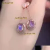 Ohrstecker, 14 K Massivgold, Amethyst-Edelstein, fein, für Frauen, Geschenk, 14 K vergoldete Ohrringe, Bohemia Earing Drop De Dhgarden Ohrringe, Schmuck 2024