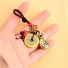 Keychains Brass Wallet Key Chain Practical Good Luck Ring Pendant Car Decoration Non-toxic Universal Handmade Rope Durable