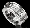 039TILL DEATH DO US PART039 FESTER STELL RING RING Black Diamond Punk Commination Jewelry for Men Size 6 138235183