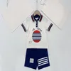 Polo estiva di nuova qualità, abbigliamento per bambini firmato, abbigliamento sportivo di alta qualità, firmato, abbigliamento per bambini, taglia 90 cm-150 cm b14