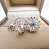 Luomansi 0.5CT 5MM D Earrings S925 Silver Passed the Diamond Test Women Jewelry Wedding Party Birthday Gift 240219