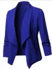 Femmes Slim Blazers surdimensionné S-5XL 12 couleurs femme solide à manches longues affaires vêtements de travail Cardigans ZC545 240220