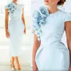 Новые элегантные вечерние платья с цветочным принтом ручной работы и короткими рукавами 2024, коктейльное платье длиной до чая