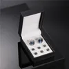 Wedding Man manschettlänk Set Luxury Man Shirt Manschettknappar Vintage Blue Cufflink Shirts Studs -knapp och manschettknappar för Mens Tie Clips 240219