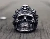 Cool Santa Muerte mort crâne anneau Unique hommes en acier inoxydable anneaux Punk Rock Biker bijoux cadeau pour Him4638040