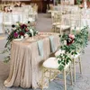Cekinowa tkanina stołowa prostokątny błyszczał goletkot Rose złoto srebrny czarny obrus na wesele przyjęcie urodzinowe wystrój domu 240220