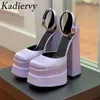 Sandals Spring Summer Super High Heels Platform Shoes Women Ankle Strap Party Shoes Satin Sexy Sandals T-show Runway Pumps WomanL2402